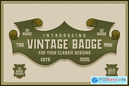 Vintage Badge Design Font