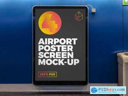 Airport billboard mockup