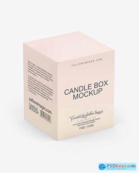 Paper Box W- Glossy Candle Mockup 72883