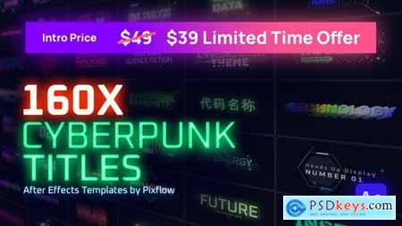 Cyberpunk Titles Lowerthirds and Backgrounds 29740488