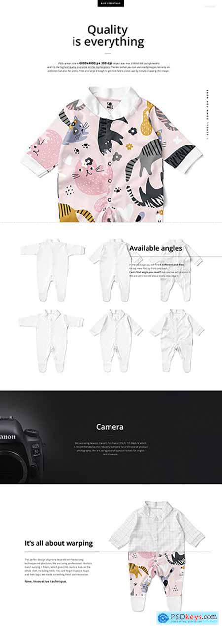 Babygrow Sleepsuit Mockup Set 5513681