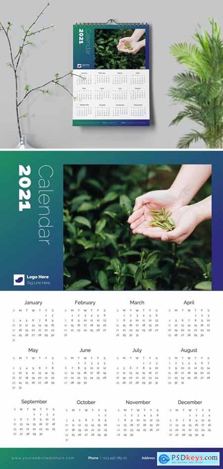 Green Leaf Calendar