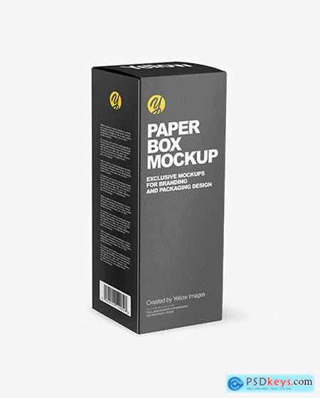 Glossy Dropper Bottle with Paper Box Mockup 72759