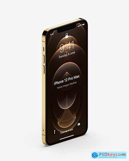 Apple iPhone 12 Pro Max Gold Mockup 72571