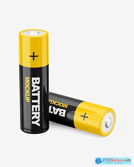 Two AA Batteries Mockup 73188