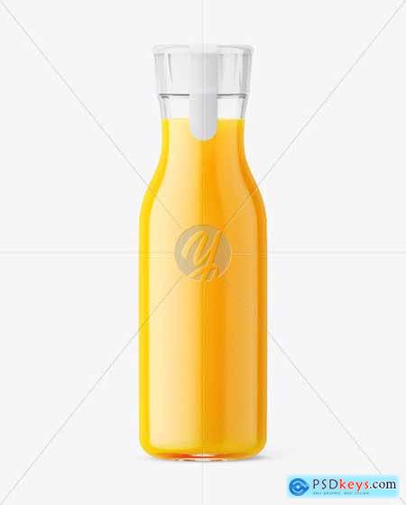 Orange Juice Glass Bottle Mockup 72964