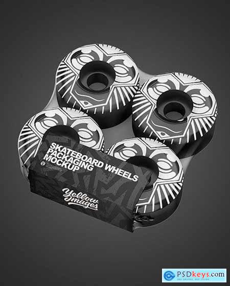 Skateboard Wheels Packaging Mockup 70443