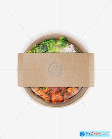 Paper Bowl with Food Mockup 73076