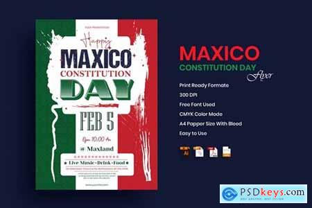 Mexico Constitution Day Flyer Template