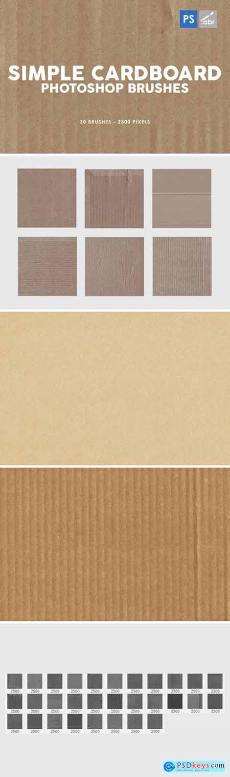 30 Simple Cardboard Photoshop Stamp Brushes