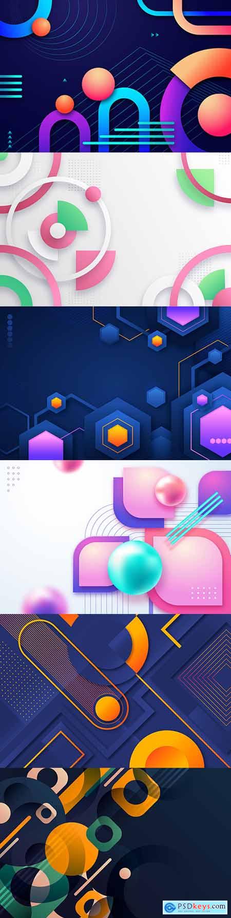 Gradient abstract design geometric background shape 4