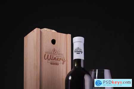 Wine Bottle and Box Mockups 5536840