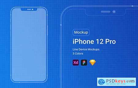 iPhone 12 Pro Line Mockup