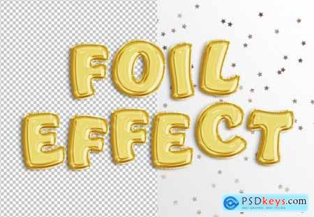 Foil Balloon Text Effect Mockup