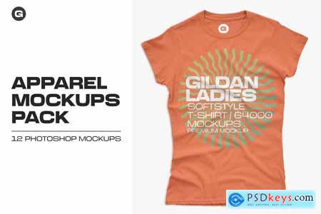 Gildan Ladies 64000 T-Shirt Mockups 5422912