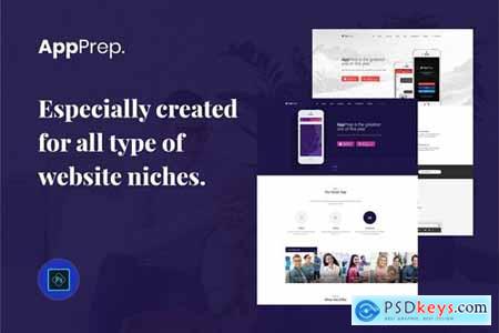 AppPrep - Creative App Landing Page PSD Template