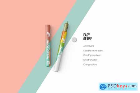 Weed Joint Pre-Roll Tubes Mockup 4834895