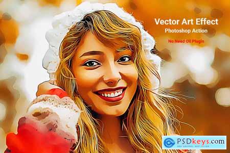 Vector Art Effect Photoshop Action 5106475
