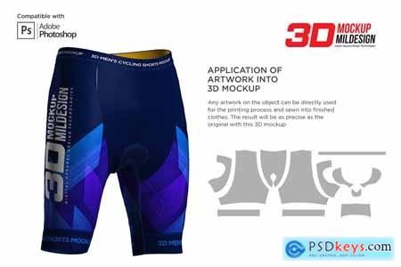 3D Men’s Cycling Shorts Mockup 5557672
