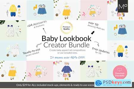 Baby Lookbook Creator Bundle Mockups 4065392