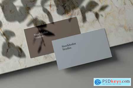 Business Card Mockup on Marble Stone