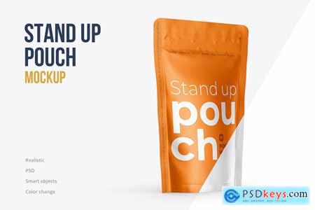 Stand Up Pouch Mockup Half Side view 5150278