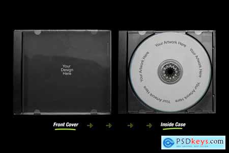 Distressed CD Jewel Case Mockup 5670335