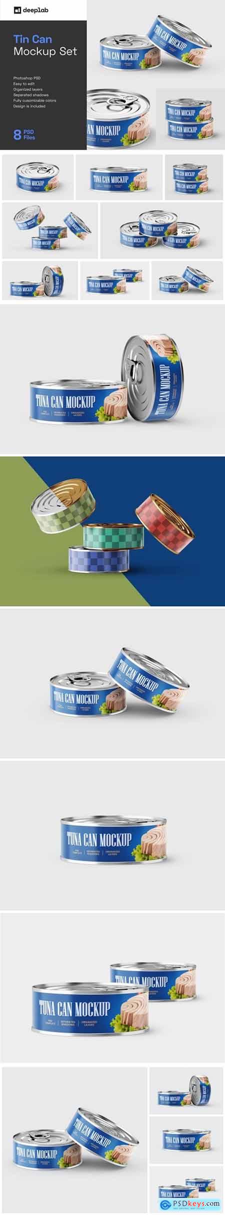 Tuna Tin Can Mockup Set 5772456