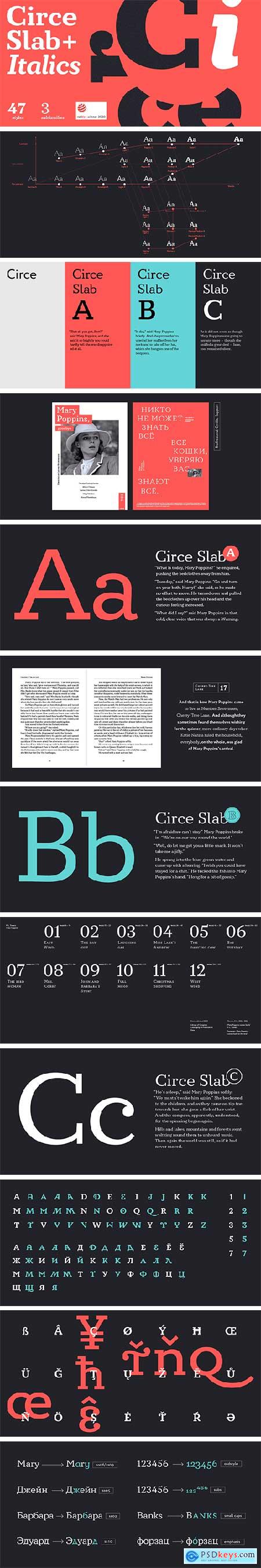 Circe Slab Font Family (Updated + Italics)