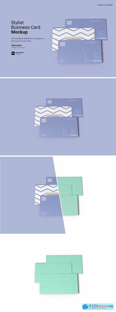 Stylist Business Card Mockup Template