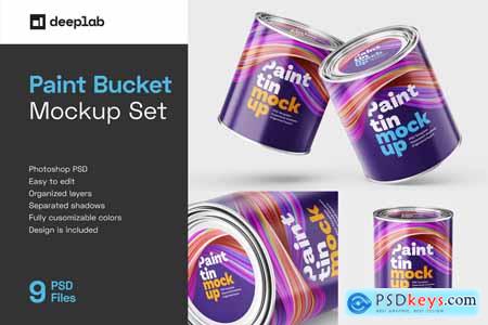 Paint Bucket Mockup Set 5806811
