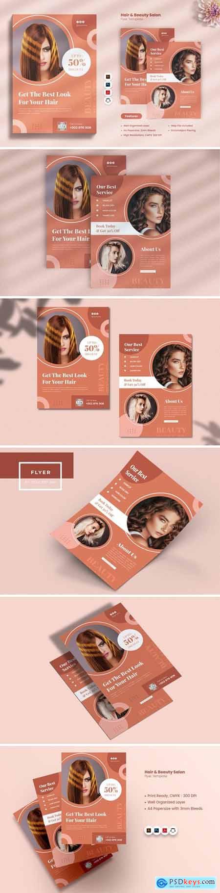 Hair & Beauty Salon Trifold Brochure
