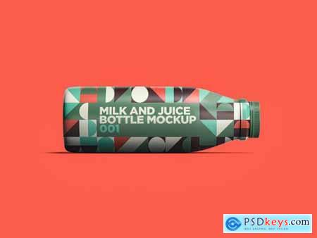 Milk And Juice Bottle Mockup 001