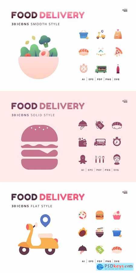 30 Icons Food Delivery