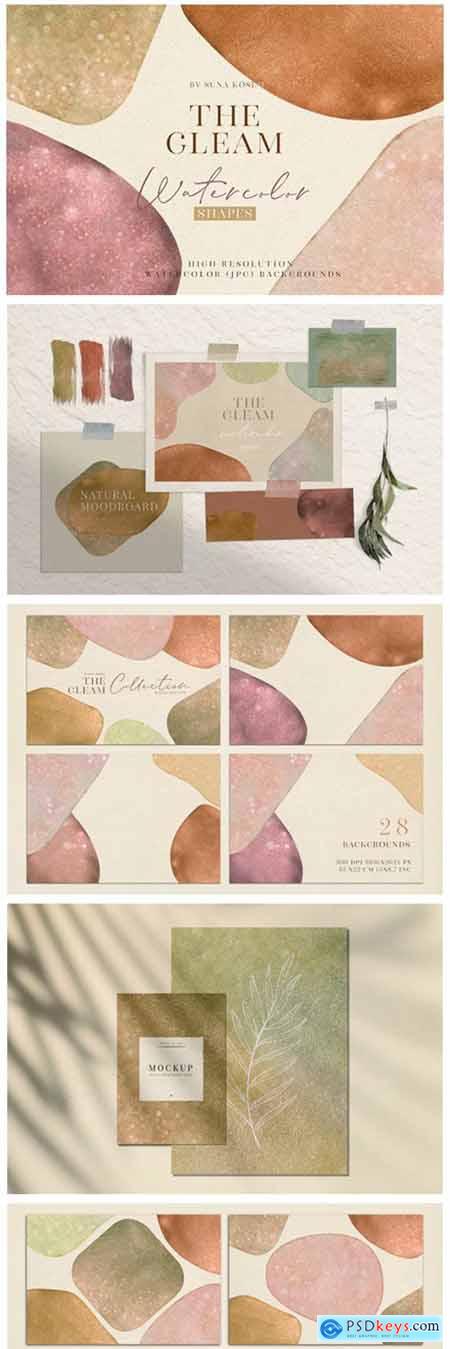 The Gleam Watercolor Shapes 8428665