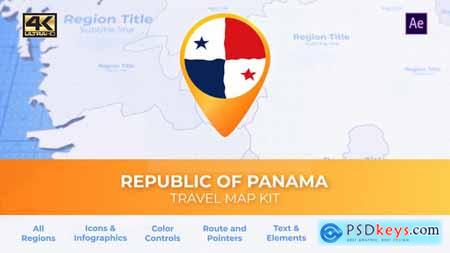 Panama Map - Republic of Panama Travel Map 30442407