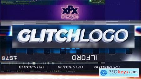 Analog Glitch Logo Intro Reveal 25694829