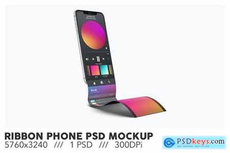 Download Ribbon Phone Screen PSD Mockup » Free Download Photoshop ...
