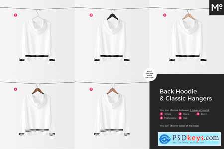 Hoodie with Pocket & Hangers Mock-up 5600958