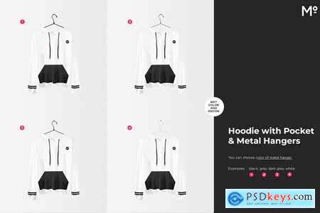 Hoodie with Pocket & Hangers Mock-up 5600958
