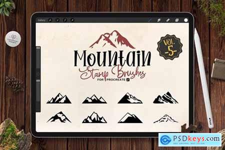 Mountain Stamp Brushes for Procreate 5548783