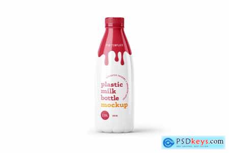 Plastic Yogurt & Milk Bottle Mockup 5876735