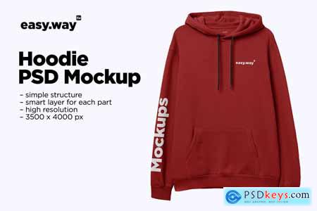 Hooded Sweatshirt PSD Mockup 5736643