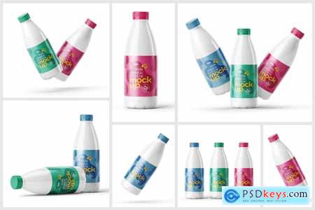 Plastic Milk Bottle Label Mockup 5884270