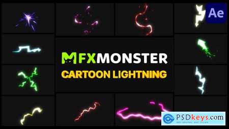 Cartoon Lightning Elements - After Effects 30504685