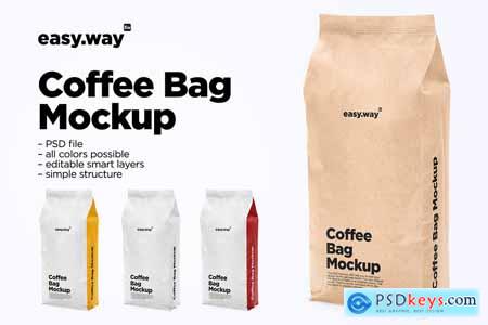 Paper Coffee Bag PSD Mockup 5731852