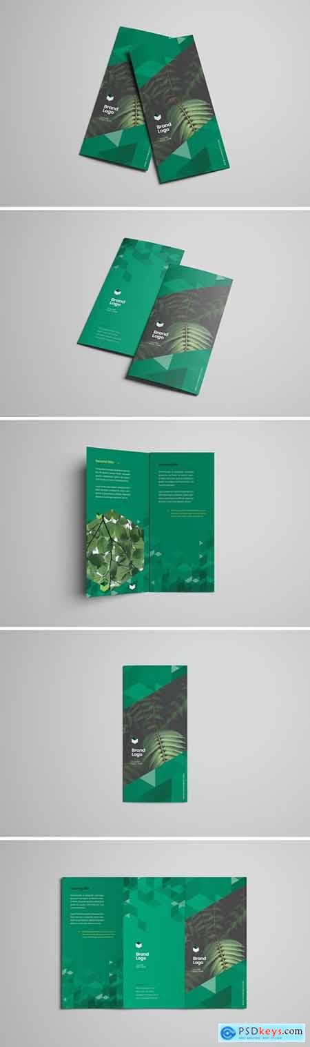 Abstract Green Trifold