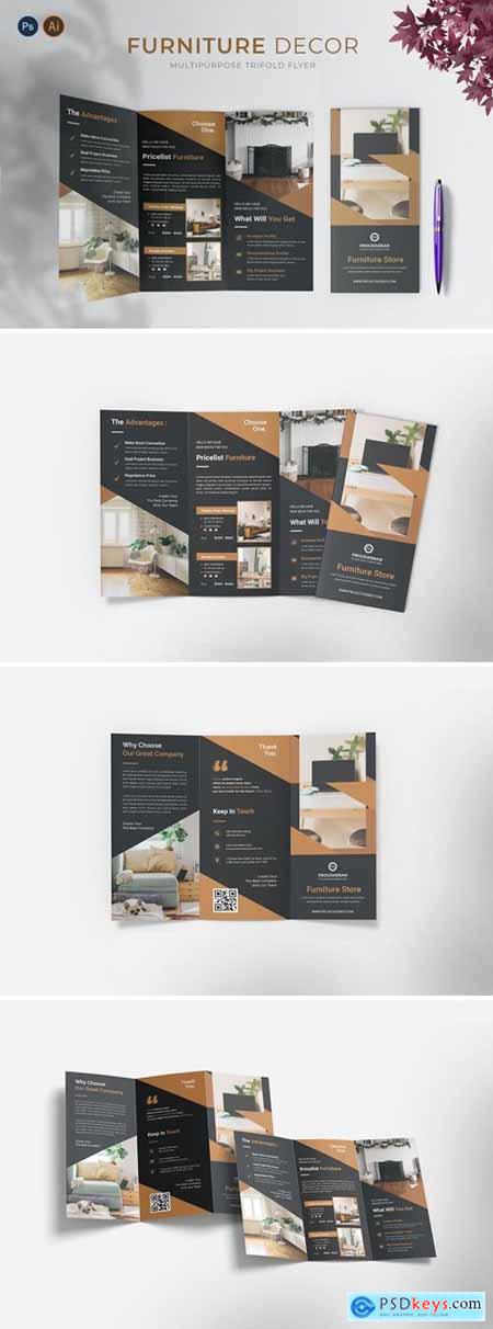 Furniture Decor  Trifold Brochure