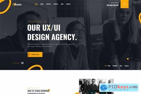 Hamela - Digital Agency Services PSD Template