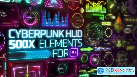 Cyberpunk HUD Elements for After Effects 29060179